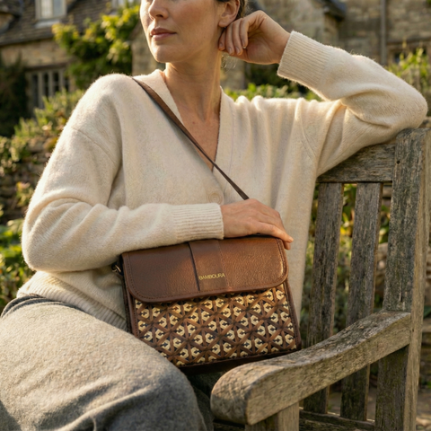 Bamboura “Equinox” bamboo leather handmade handbag