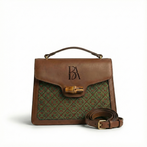 Bamboura ”The Bamboo Poet“ bamboo leather flap Backpack