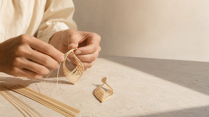 How Handwoven Bamboo Earrings Are Made | Bamboura