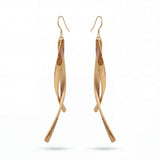 Bamboura “Wind chimes” Fei Bamboo Twisted Drop Earrings