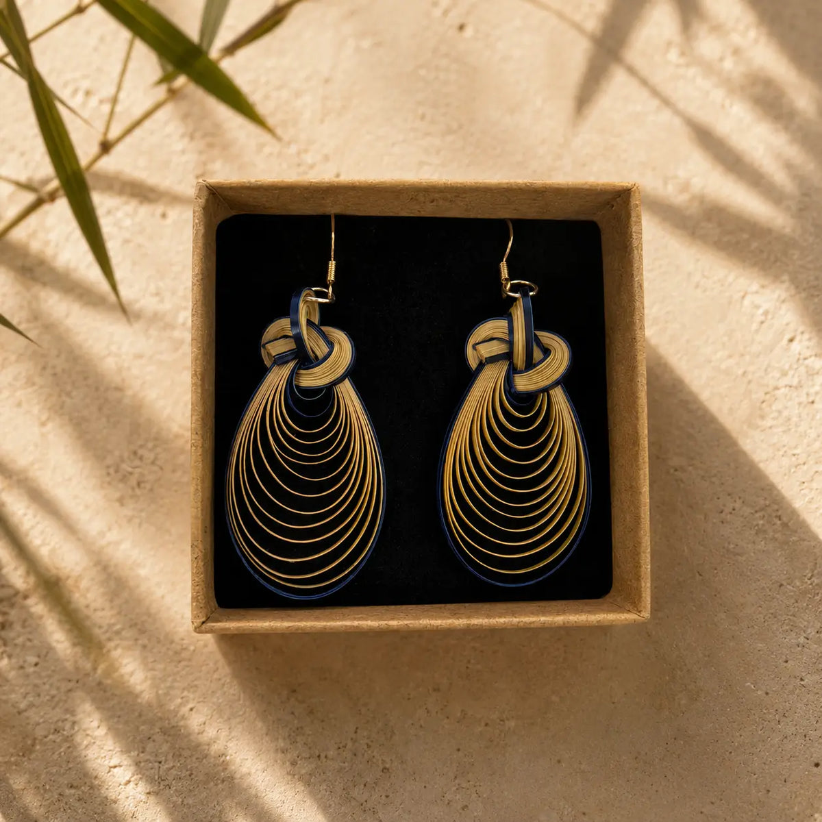 Cloud Drop bamboo and zircon earrings styled for quiet luxury