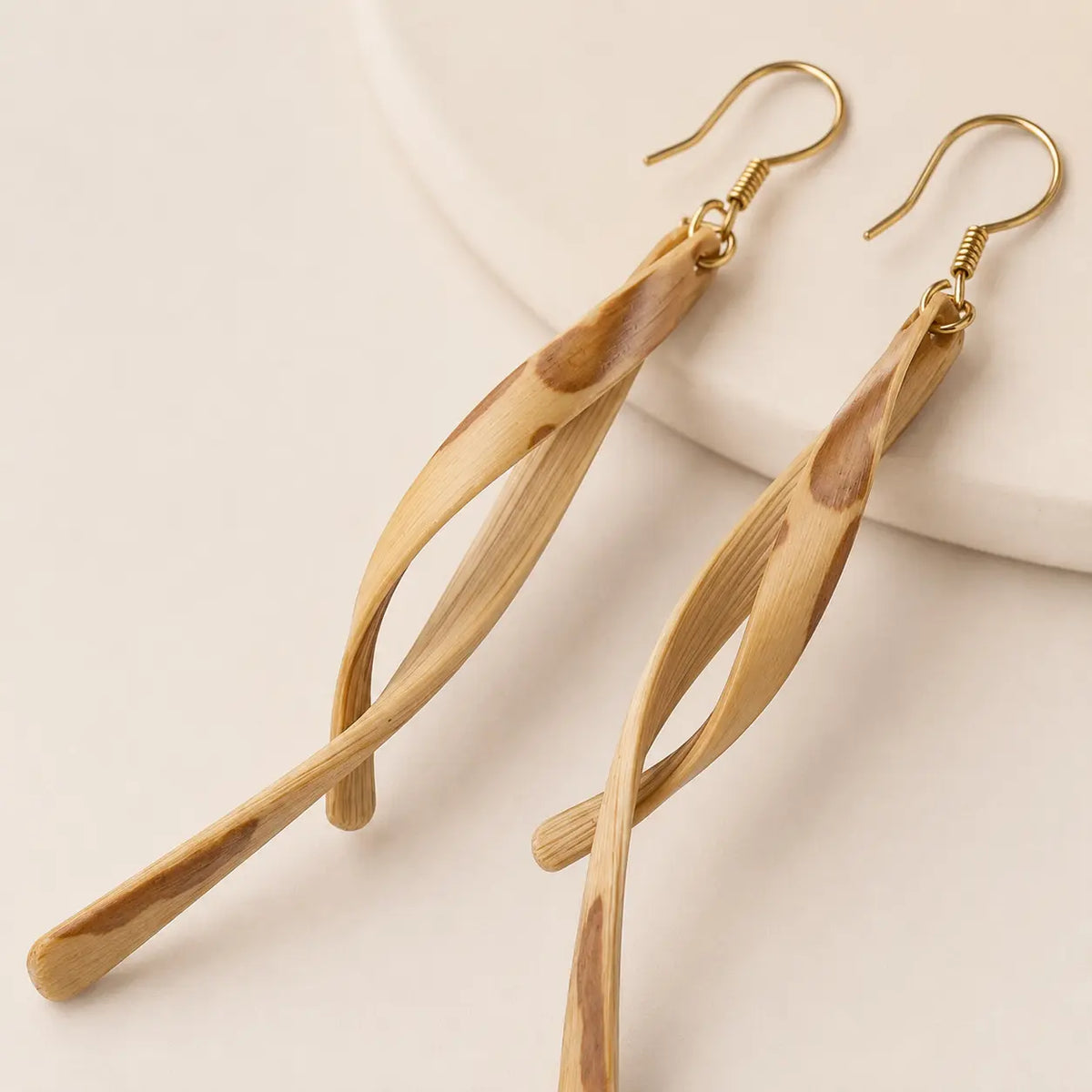 Pure Fei bamboo material used for Bamboura Wind Chimes earrings