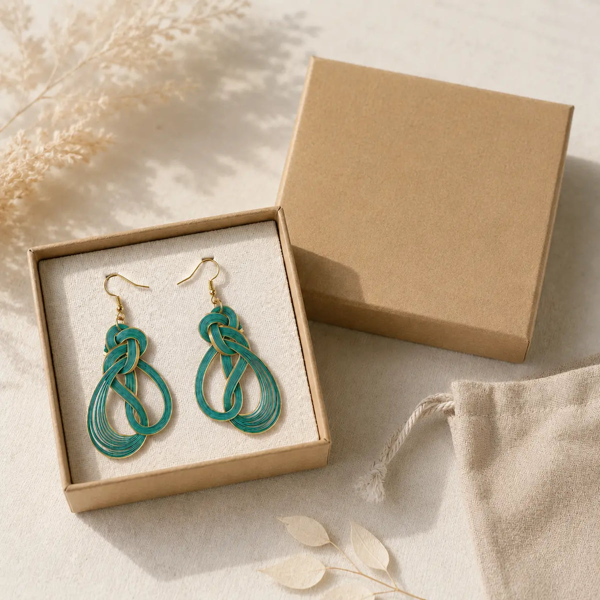Tidal Bloom bamboo spiral earrings for day-to-evening elegance