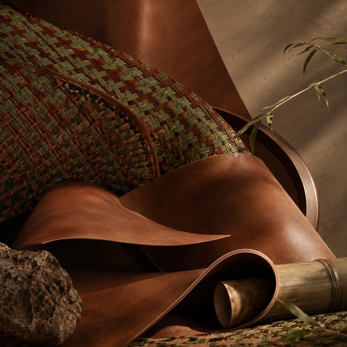 Heritage Arc bamboo leather handbag lightweight structure designed for everyday comfortable carry