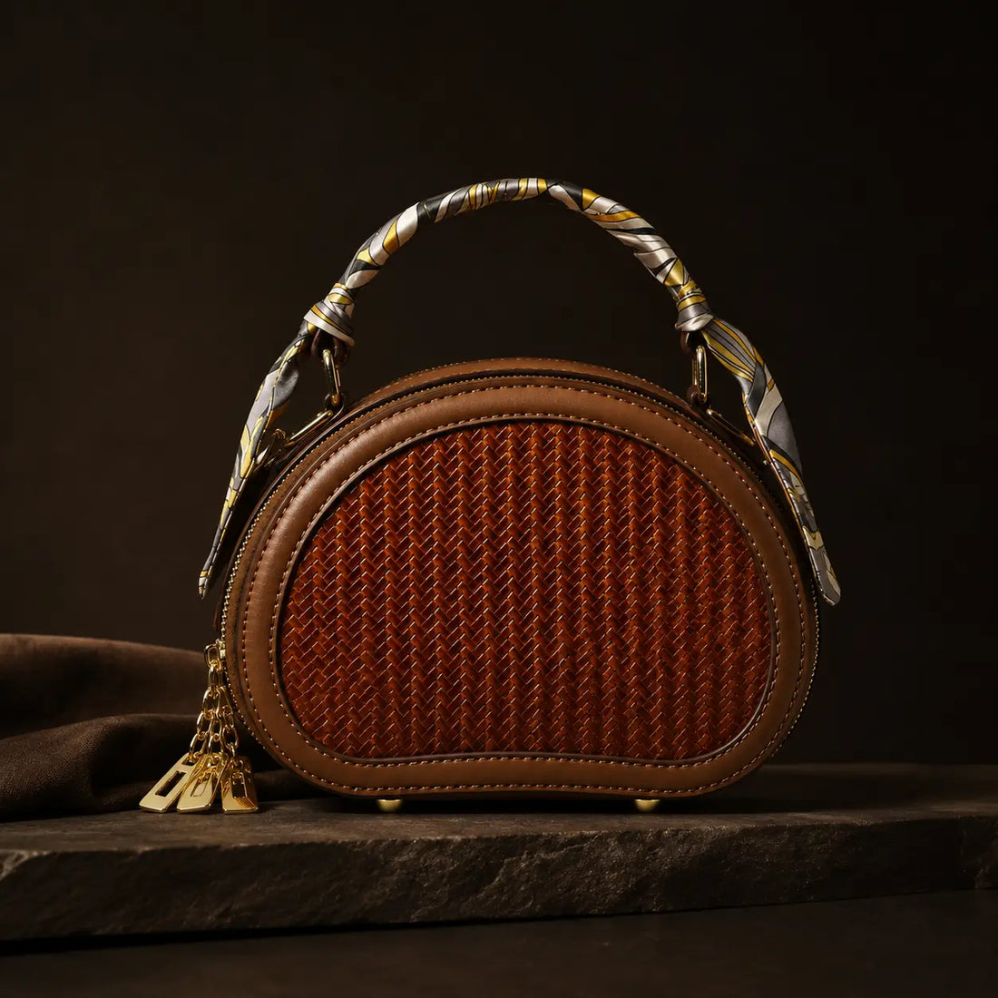 Heritage Crescent handwoven bamboo bag object study