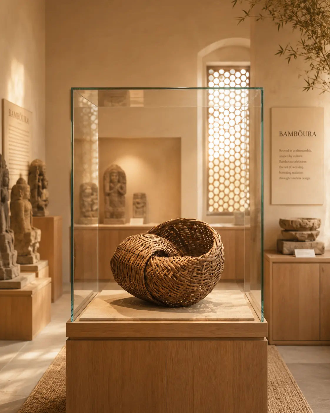 Handwoven bamboo craftsmanship for Bamboura handbags