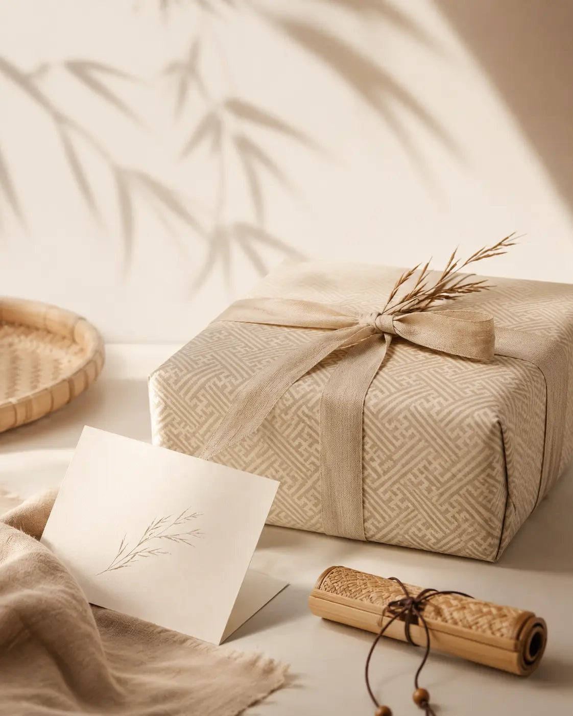 Bamboura gift packaging and handmade bamboo detail