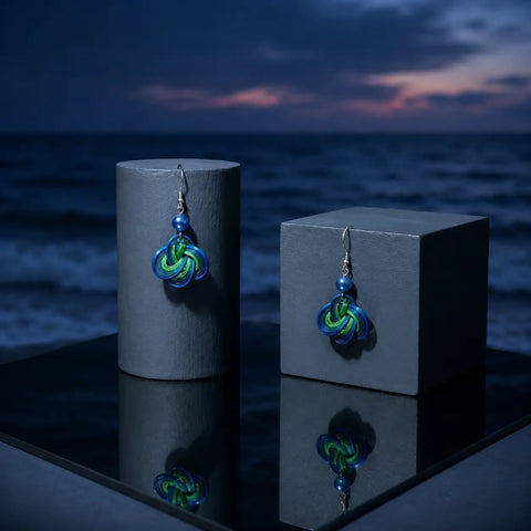 Bamboura Ocean Whispers lightweight bamboo earrings styled for coastal elegance