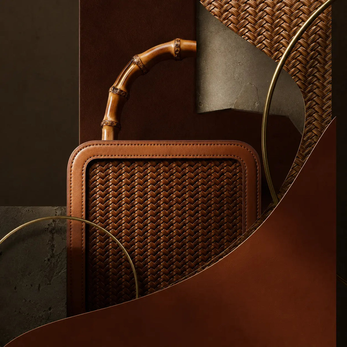 Traditional bamboo weaving craftsmanship behind Apsley Weave structured handbag design